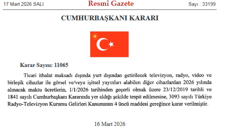 Yurt dışından getirilen elektronik eşyaların 2026 bandrol ücretleri değişmedi!