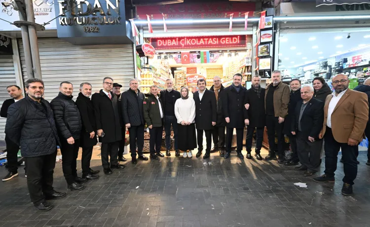 BTSO yönetimi Tarihi Çarşı ve Hanlar’da esnafla buluştu