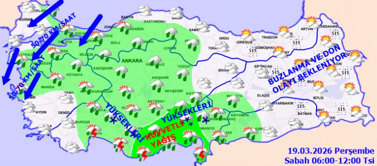 Türkiye genelinde yağışlı hava etkili