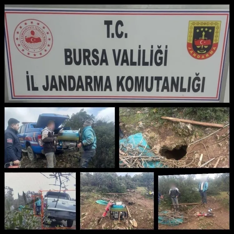 Bursa İznik’te kaçak kazıya suçüstü