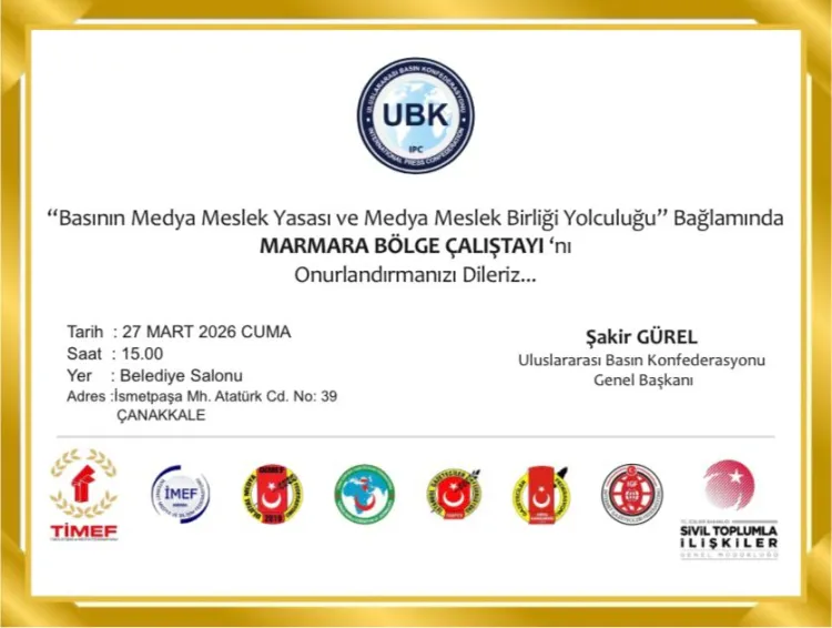 Medya Meslek Yasası İçin Marmara Bölge Çalıştayı Çanakkale'de yapılacak