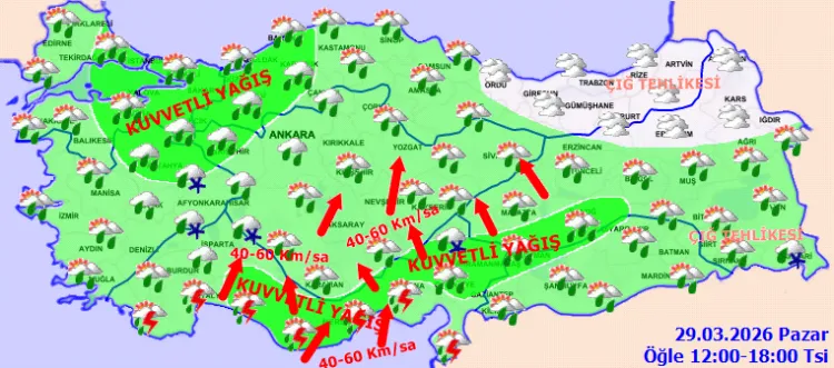 Meteoroloji’den kuvvetli yağış ve fırtına uyarısı
